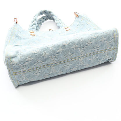 レットゴー モノグラムデニム ハンドバッグ デニム レザー ライトブルー 2WAY ルイヴィトン バッグ LOUIS VUITTON