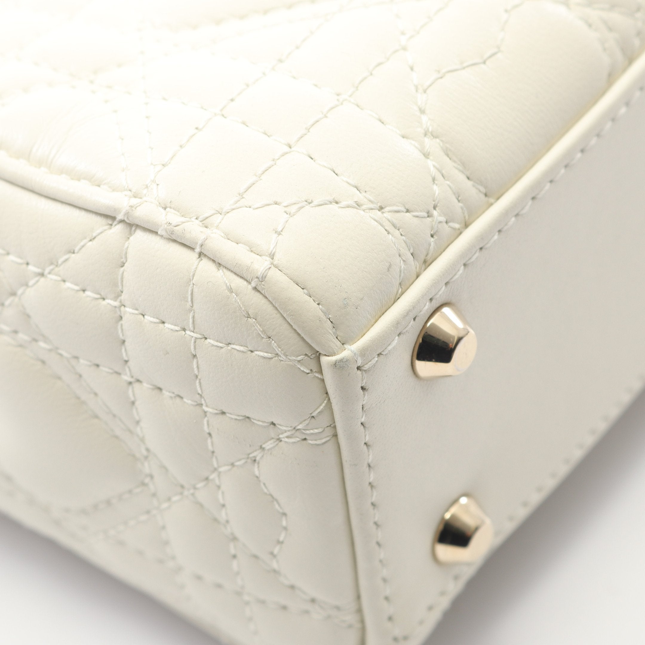 レディディオール ミニ ハートカナージュ ハンドバッグ レザー