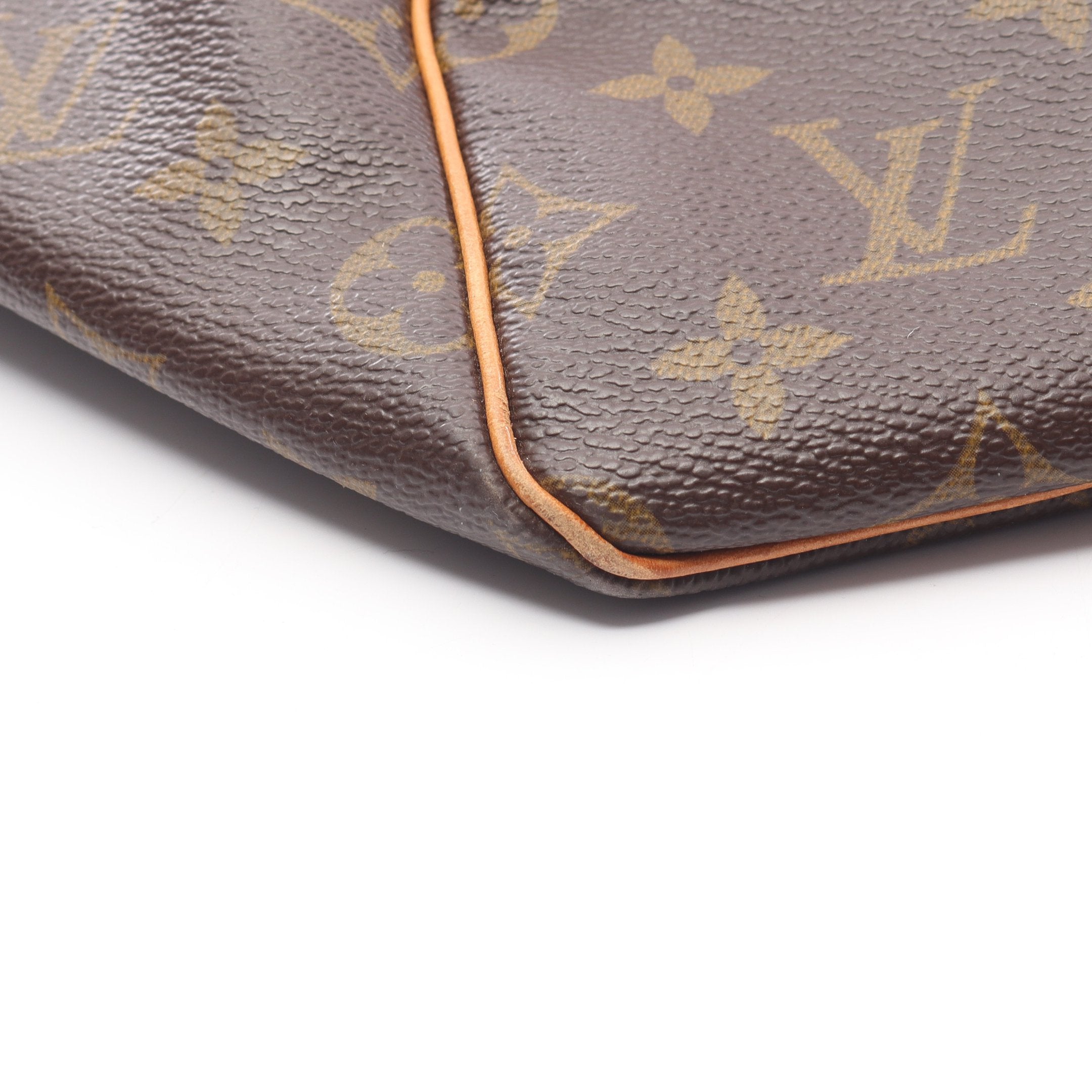 キーポル55 モノグラム ボストンバッグ PVC レザー ブラウン ルイ