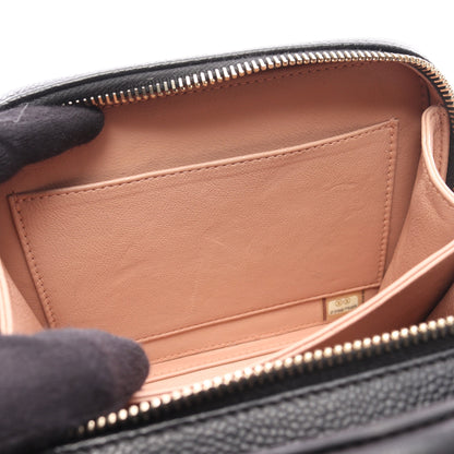 CCフィグリー スモール バニティバッグ チェーンショルダーバッグ キャビアスキン ブラック ゴールド金具 2WAY シャネル バッグ CHANEL