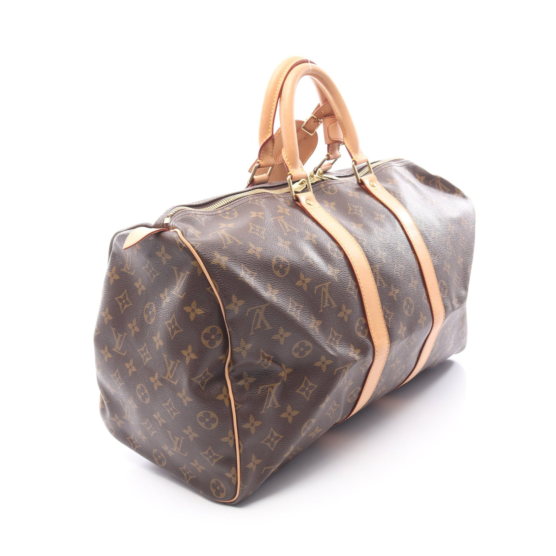 キーポル45 モノグラム ボストンバッグ PVC レザー ブラウン ルイヴィトン バッグ LOUIS VUITTON