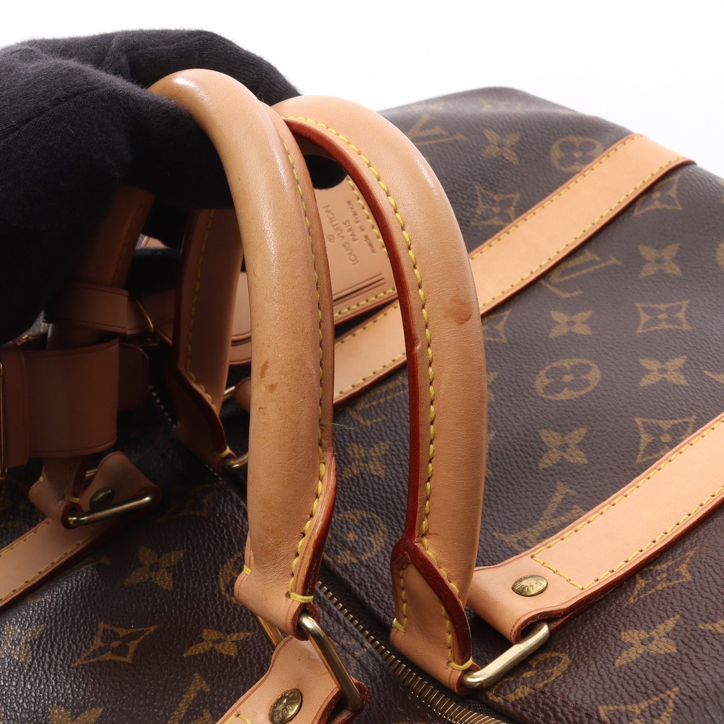 キーポル45 モノグラム ボストンバッグ PVC レザー ブラウン ルイヴィトン バッグ LOUIS VUITTON