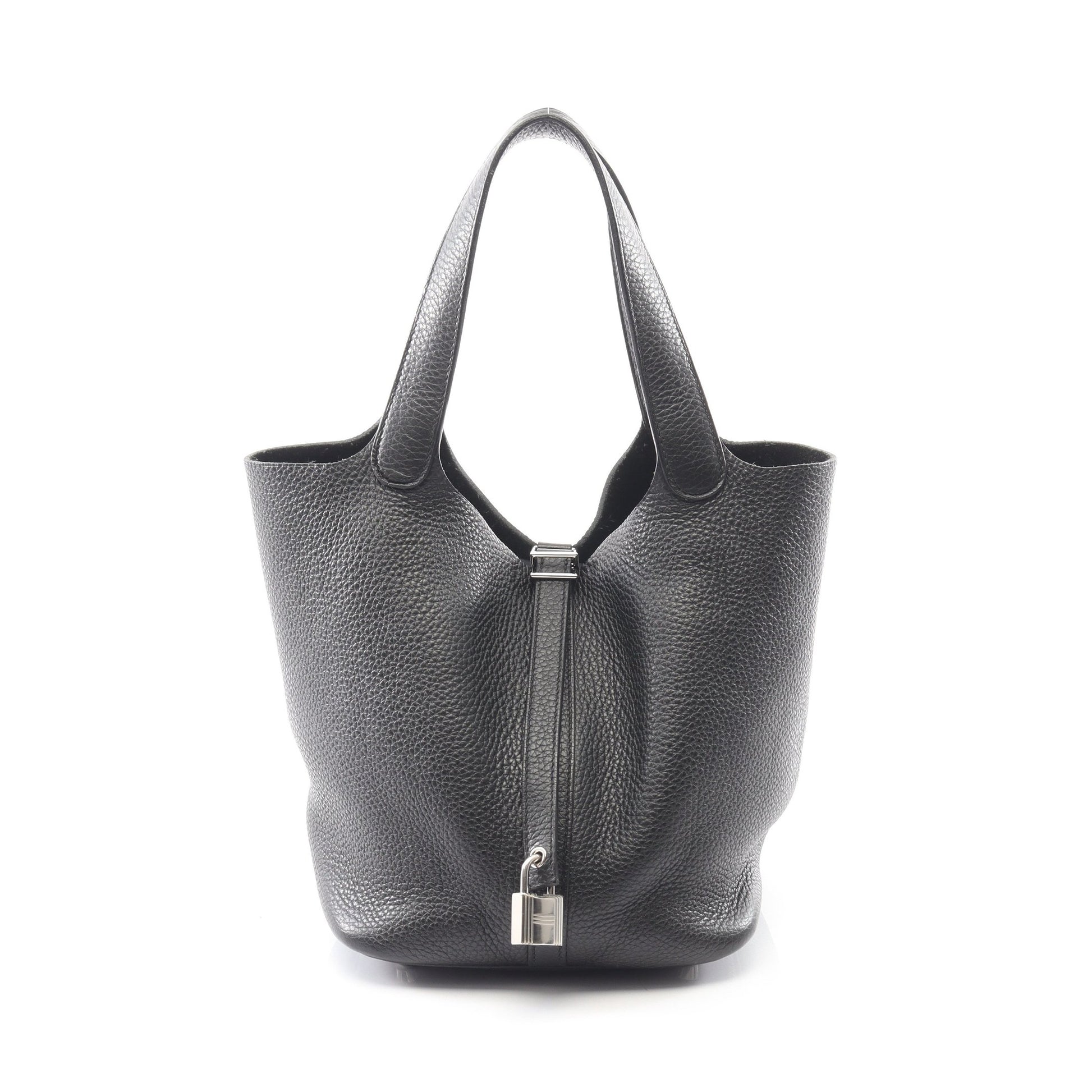 ピコタンロックMM ハンドバッグ トリヨンクレマンス ブラック シルバー金具 Z刻印 エルメス バッグ HERMES
