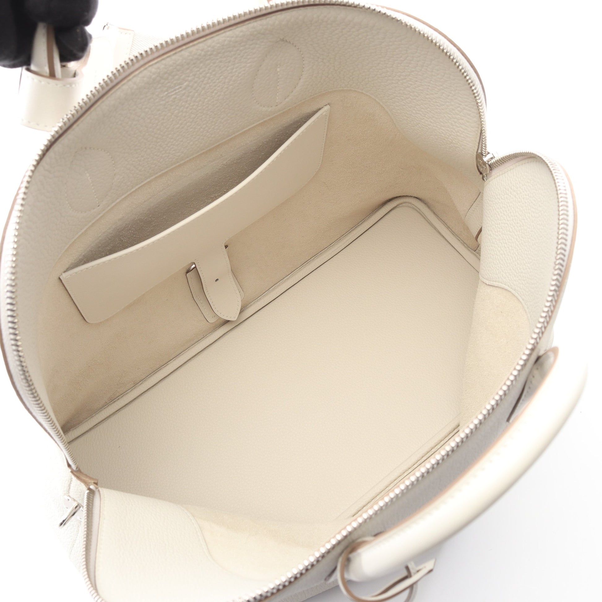 ボリード アドス グリスペール ハンドバッグ トゴ ホワイト シルバー金具 2WAY B刻印 エルメス バッグ HERMES