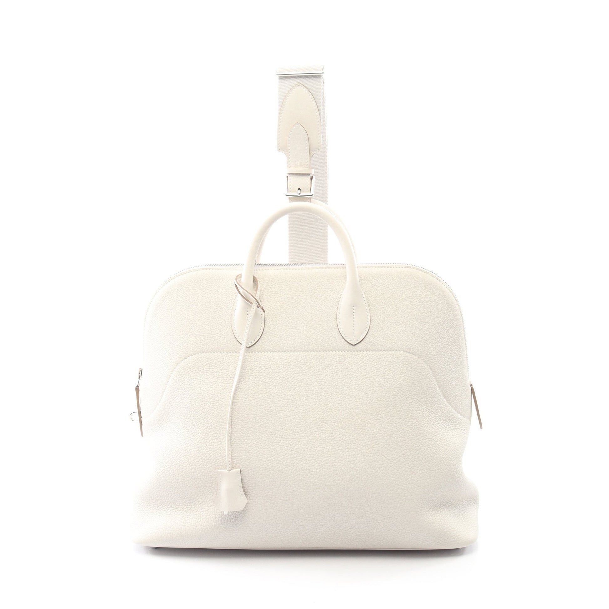 ボリード アドス グリスペール ハンドバッグ トゴ ホワイト シルバー金具 2WAY B刻印 エルメス バッグ HERMES