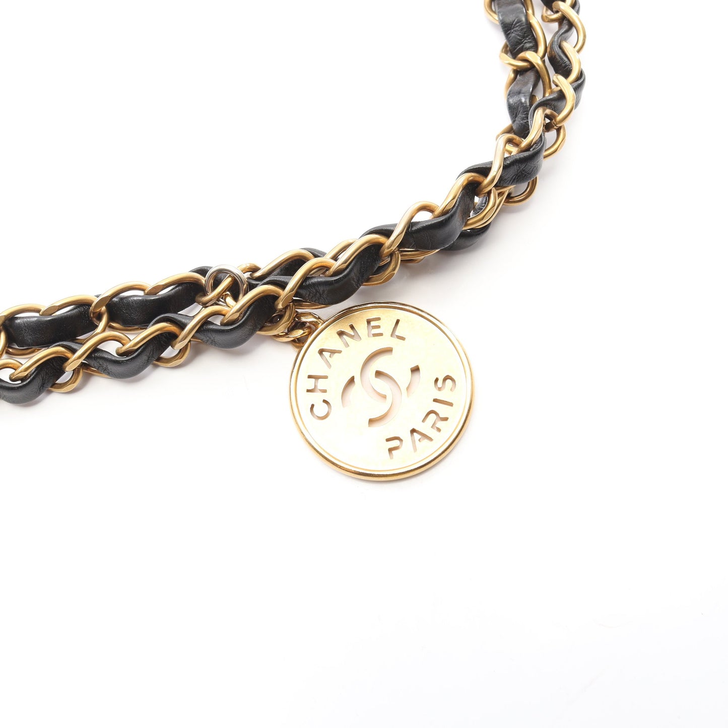 マトラッセ シャネル22 スモール チェーンショルダーバッグ レザー ブラック ゴールド金具 シャネル バッグ CHANEL