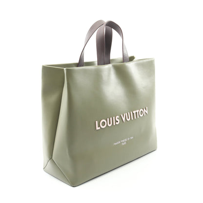 ショッパー トート MM ハンドバッグ トートバッグ レザー カーキグリーン 2WAY ルイヴィトン バッグ LOUIS VUITTON