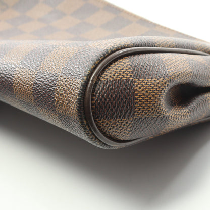 エヴァ ダミエエベヌ チェーンハンドバッグ PVC レザー ブラウン ルイヴィトン バッグ LOUIS VUITTON