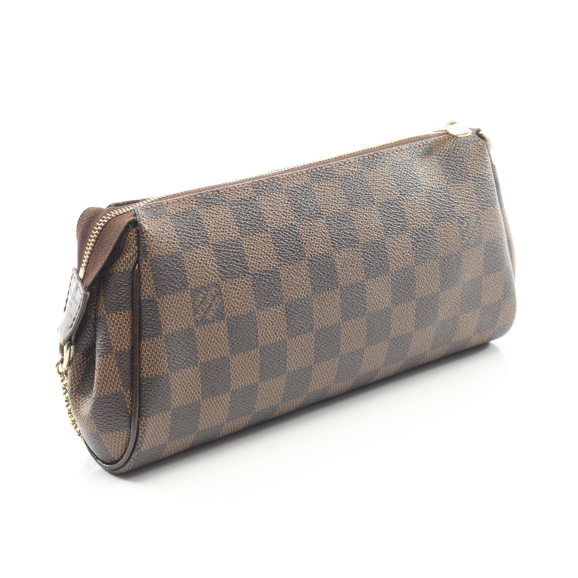 エヴァ ダミエエベヌ チェーンハンドバッグ PVC レザー ブラウン ルイヴィトン バッグ LOUIS VUITTON