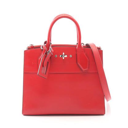 シティスティーマーPM ルージュ ハンドバッグ レザー レッド 2WAY ルイヴィトン バッグ LOUIS VUITTON