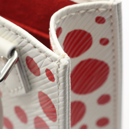 LOUIS VUITTON × 草間彌生 プティット サックプラ エピ インフィニティドット ハンドバッグ レザー ホワイト レッド 2WAY ルイヴィトン バッグ LOUIS VUITTON