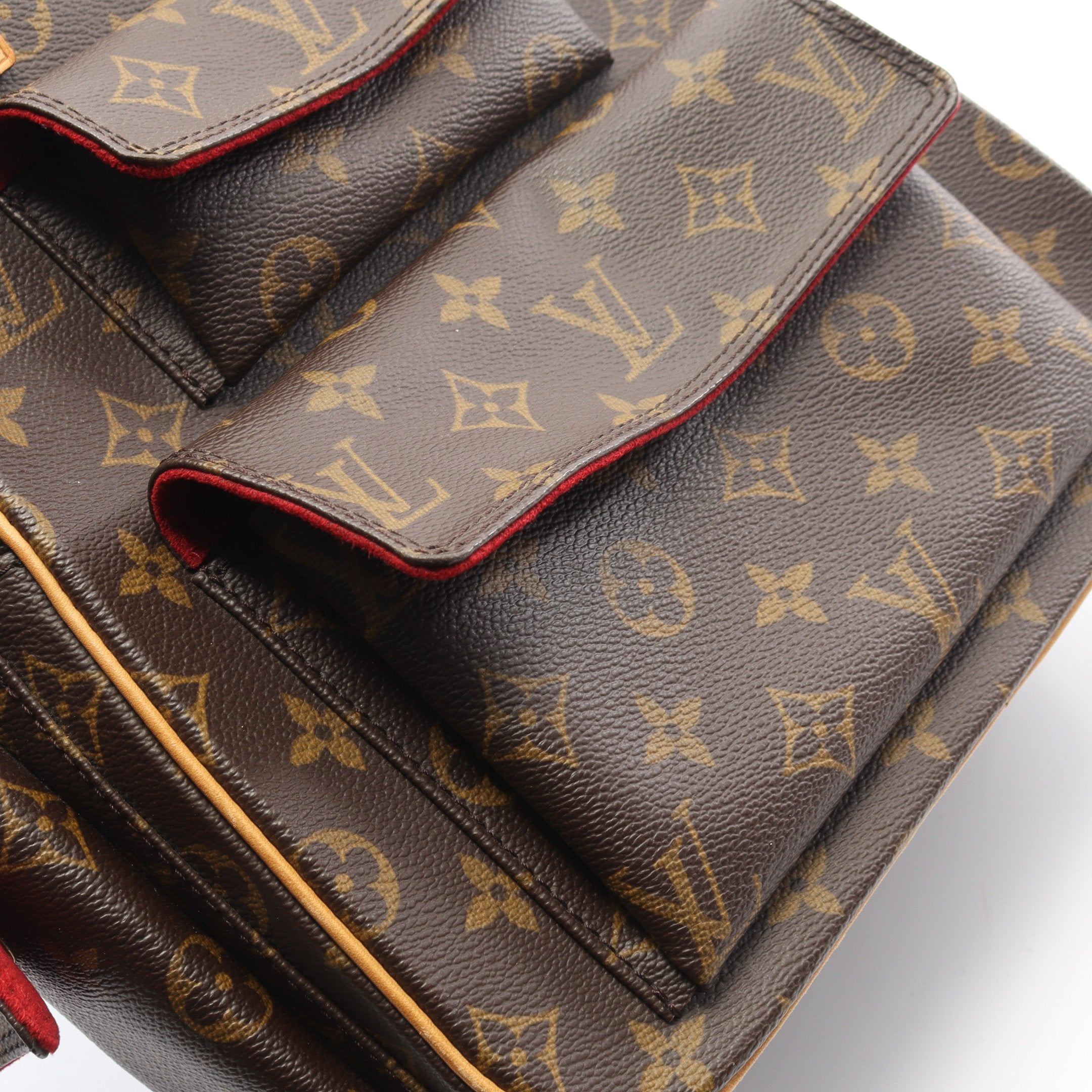 エクサントリシテ モノグラム ハンドバッグ PVC レザー ブラウン ルイ