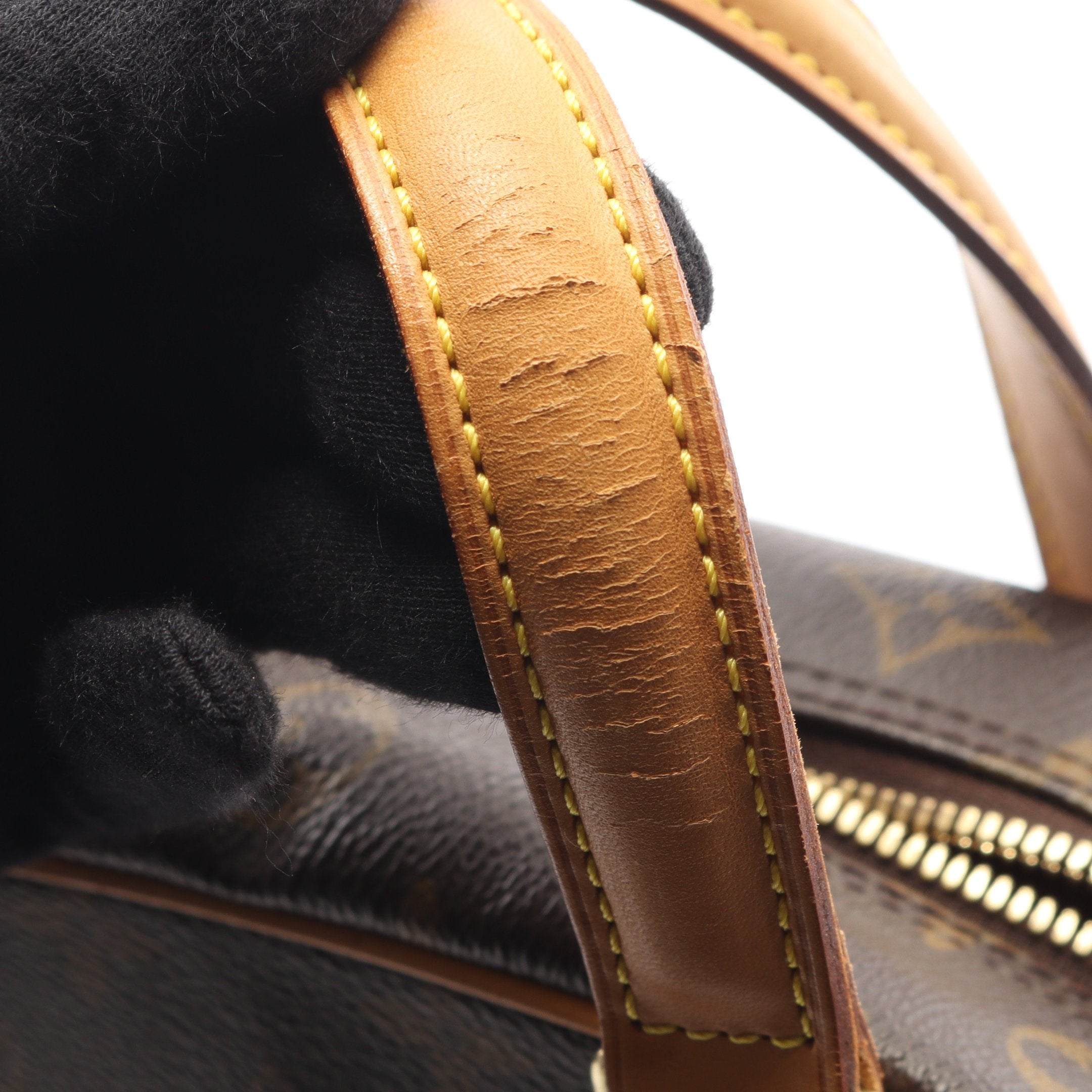 エクサントリシテ モノグラム ハンドバッグ PVC レザー ブラウン ルイ