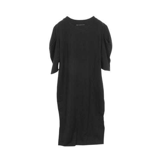 ワンピース パフスリーブ レーヨン ブラック エムエムシックスメゾンマルジェラ