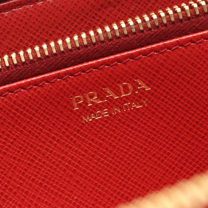 ラウンドファスナー長財布 レザー レッド プラダ 財布・小物 PRADA