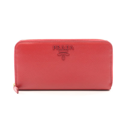 ラウンドファスナー長財布 レザー レッド プラダ 財布・小物 PRADA