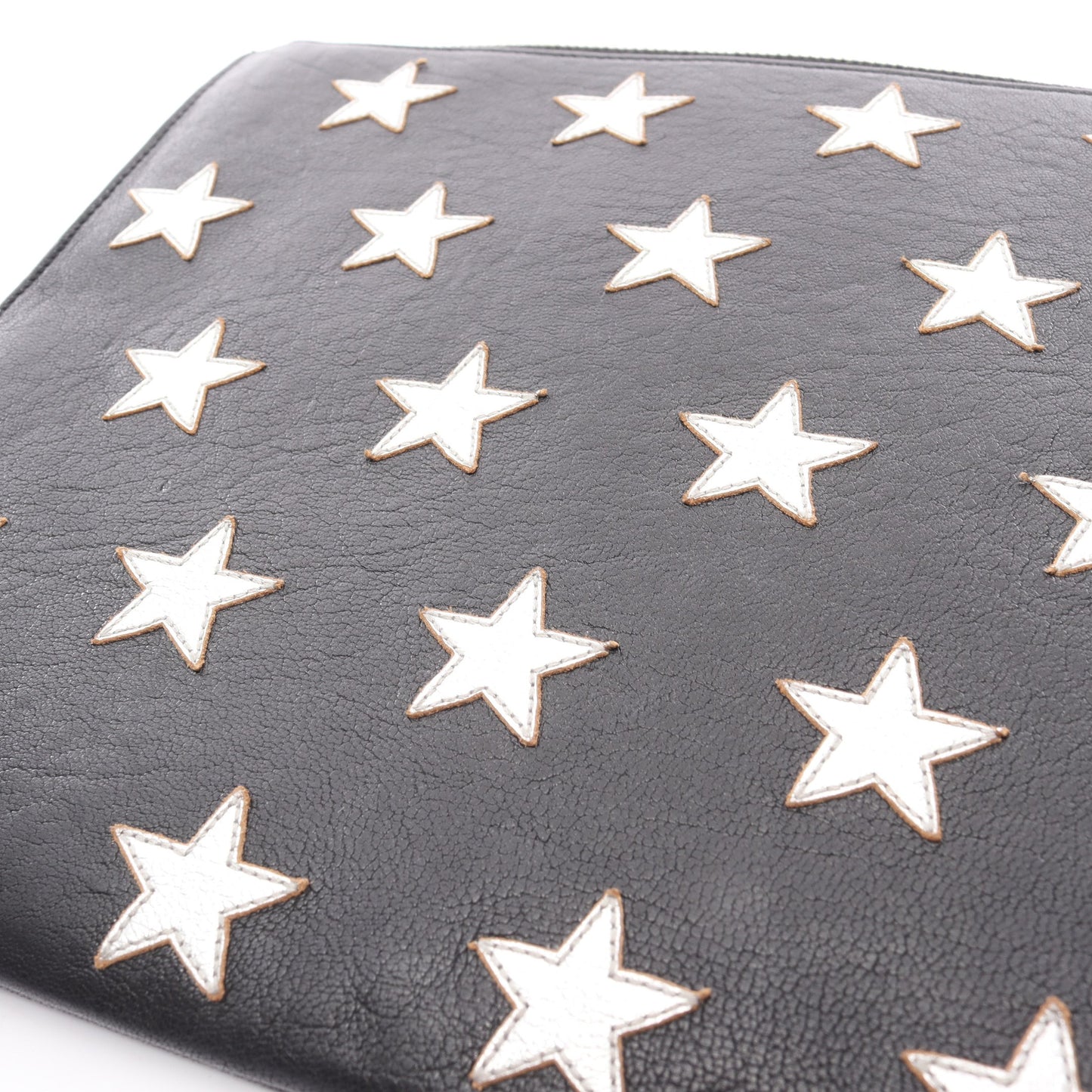 クラッチバッグ スター レザー ブラック シルバー サンローランパリ バッグ SAINT LAURENT PARIS