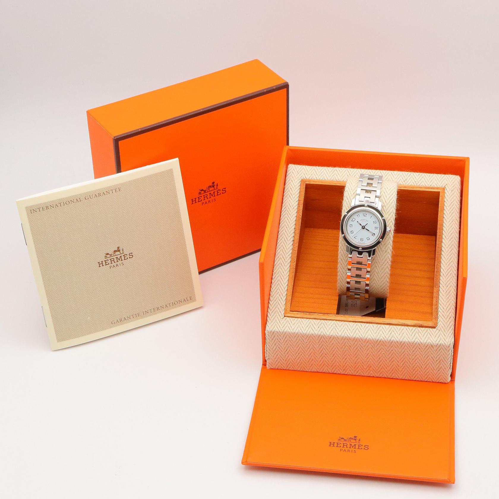 クリッパー レディース 腕時計 クオーツ SS ホワイト エルメス – RECLO