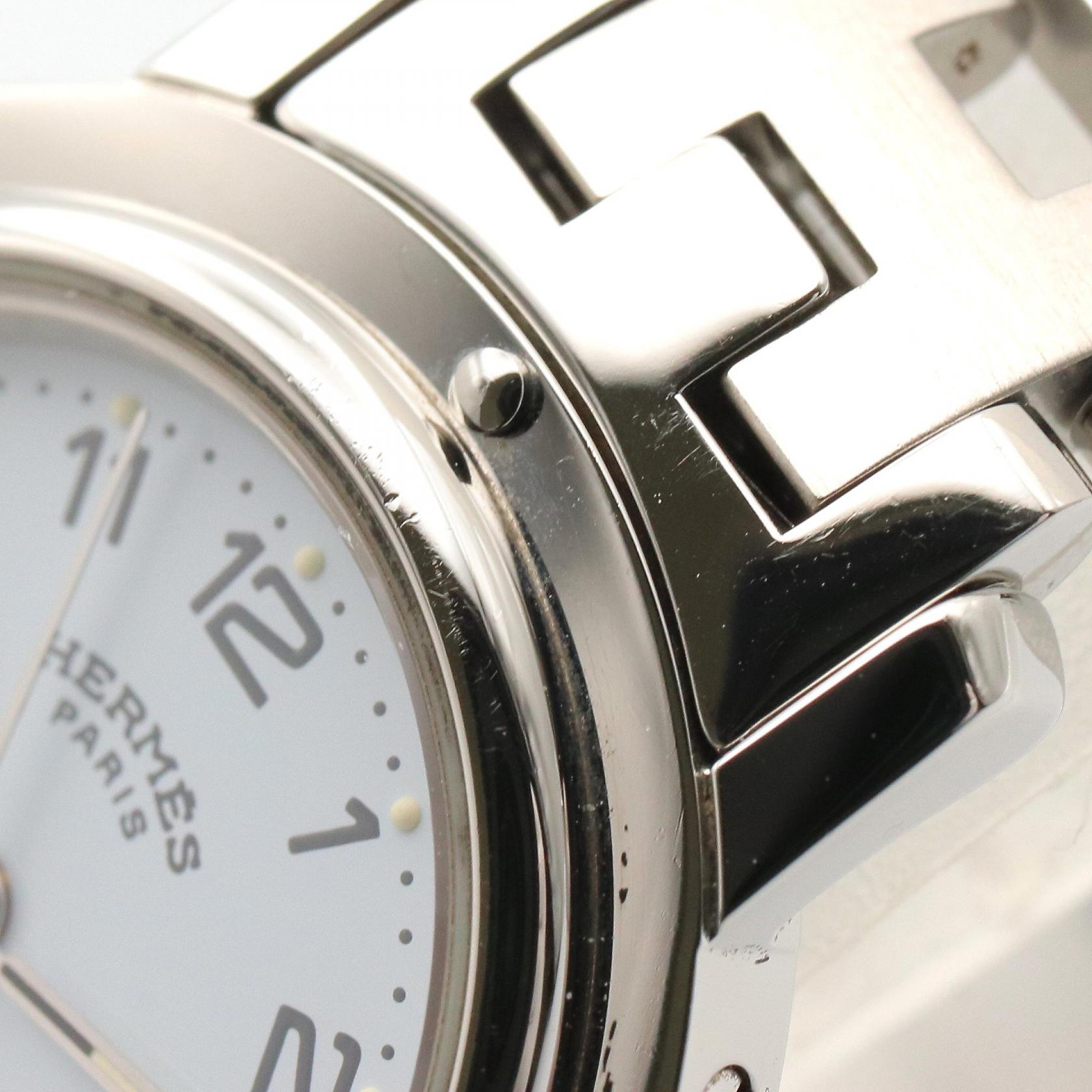 クリッパー レディース 腕時計 クオーツ SS ホワイト エルメス – RECLO