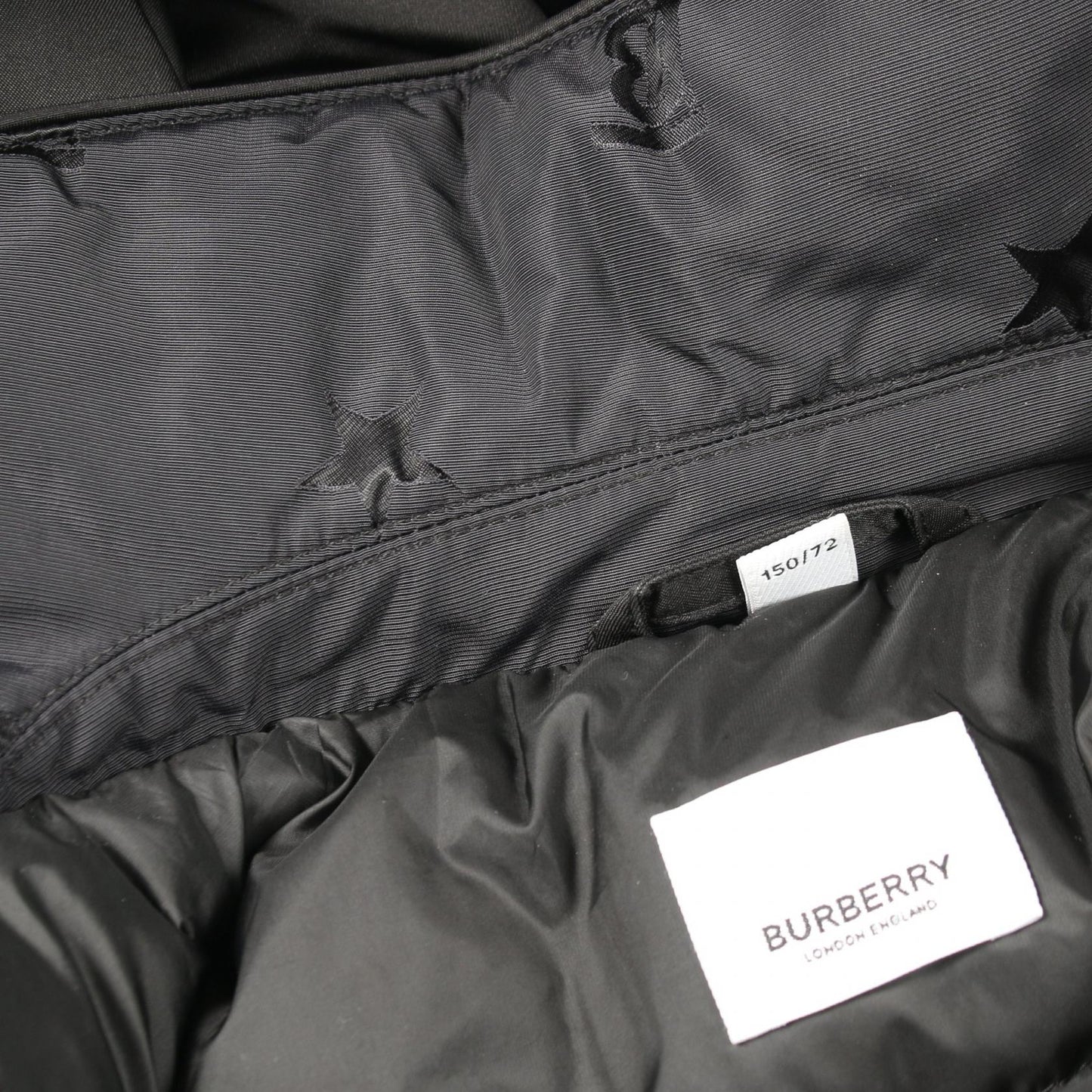 ダウンコート ロゴ スター ブラック キッズ バーバリー アウター BURBERRY