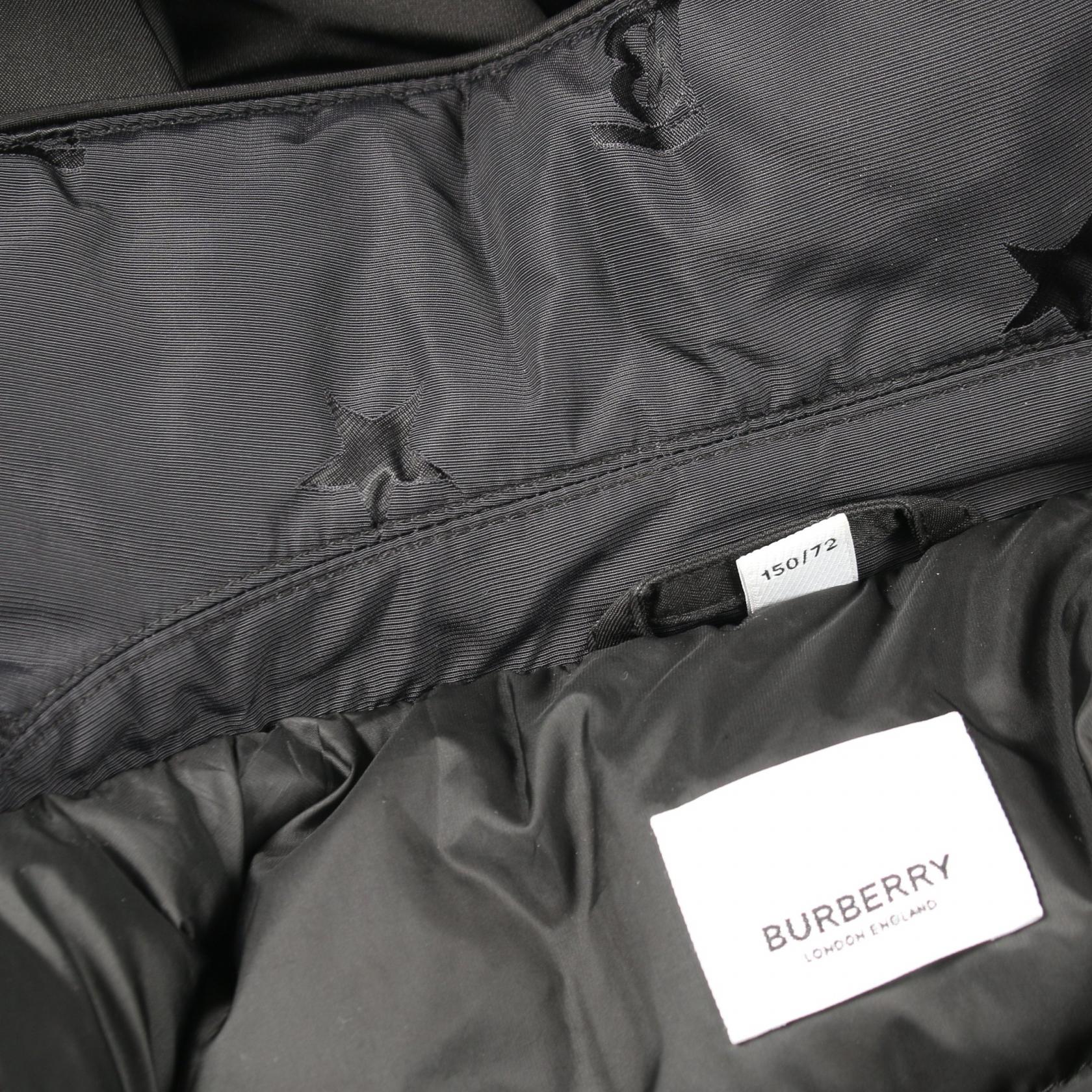 ダウンコート ロゴ スター ブラック キッズ バーバリー アウター BURBERRY