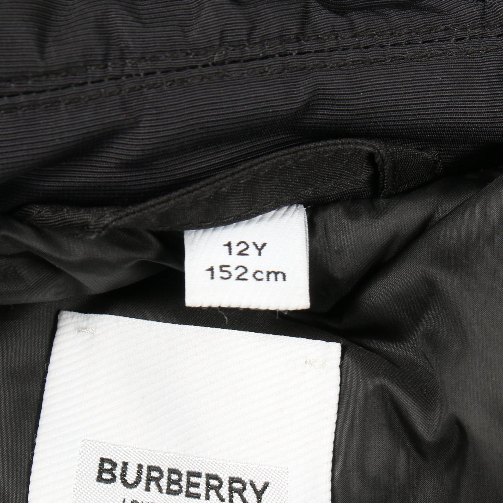 ダウンコート ロゴ スター ブラック キッズ バーバリー アウター BURBERRY
