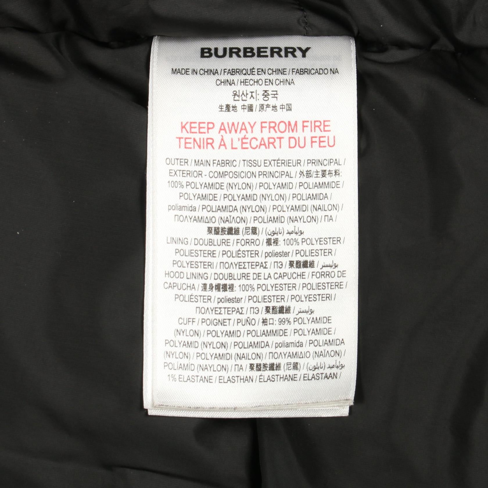 ダウンコート ロゴ スター ブラック キッズ バーバリー アウター BURBERRY