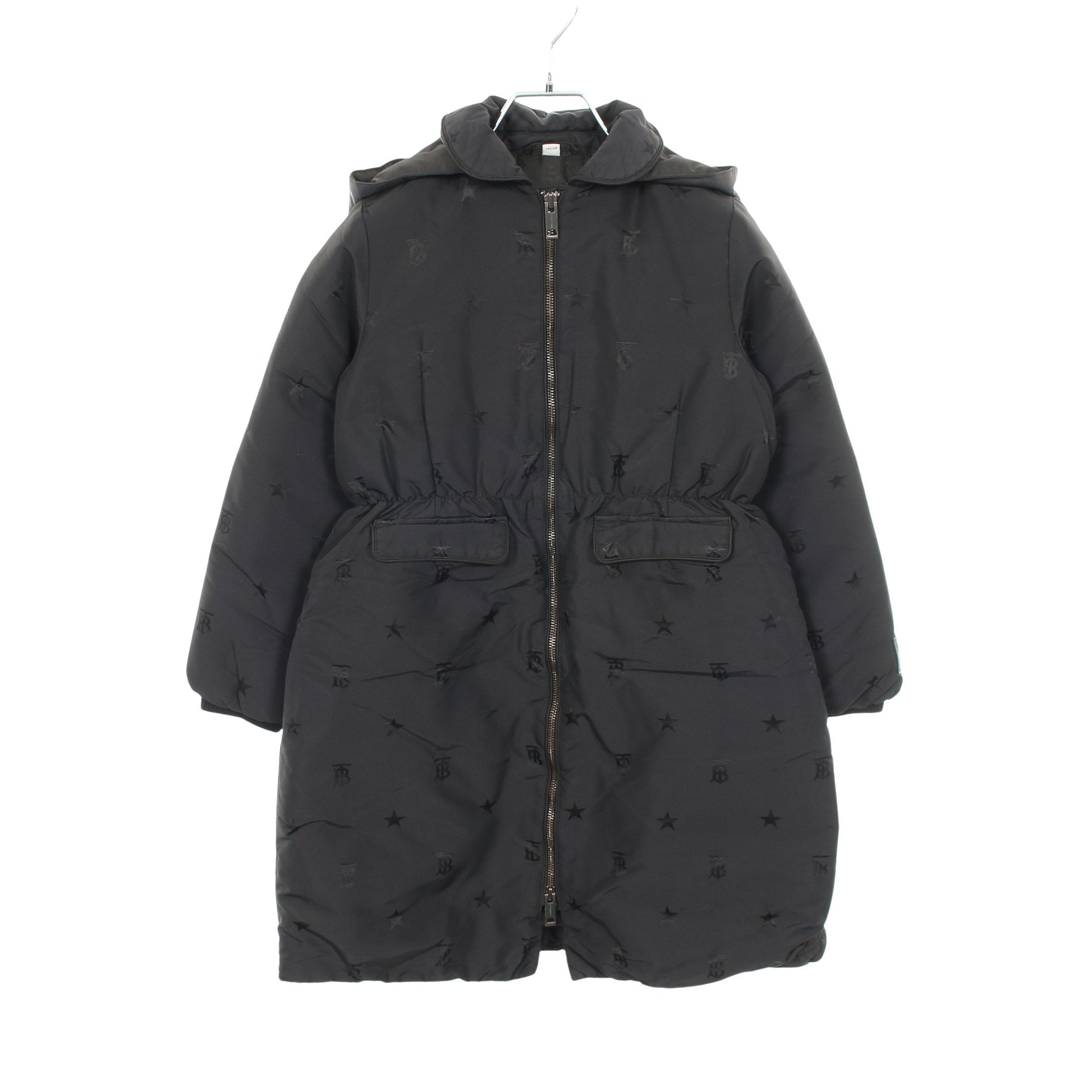 TBロゴ キッズ ダウンコート スター ナイロン ブラック バーバリー アウター BURBERRY