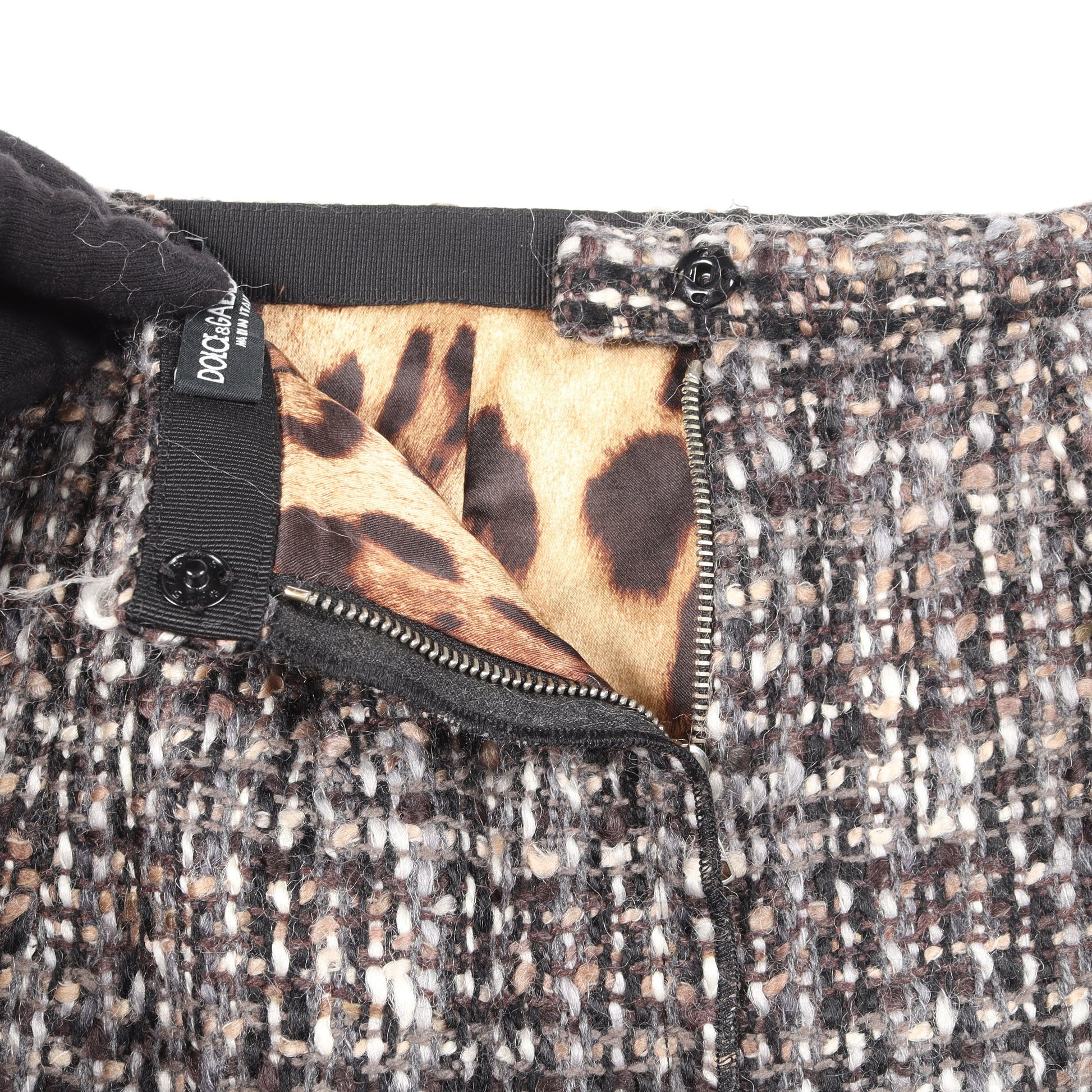 ツイード スカート ウール グレー マルチカラー ドルチェアンドガッバーナ ボトムス DOLCE&GABBANA