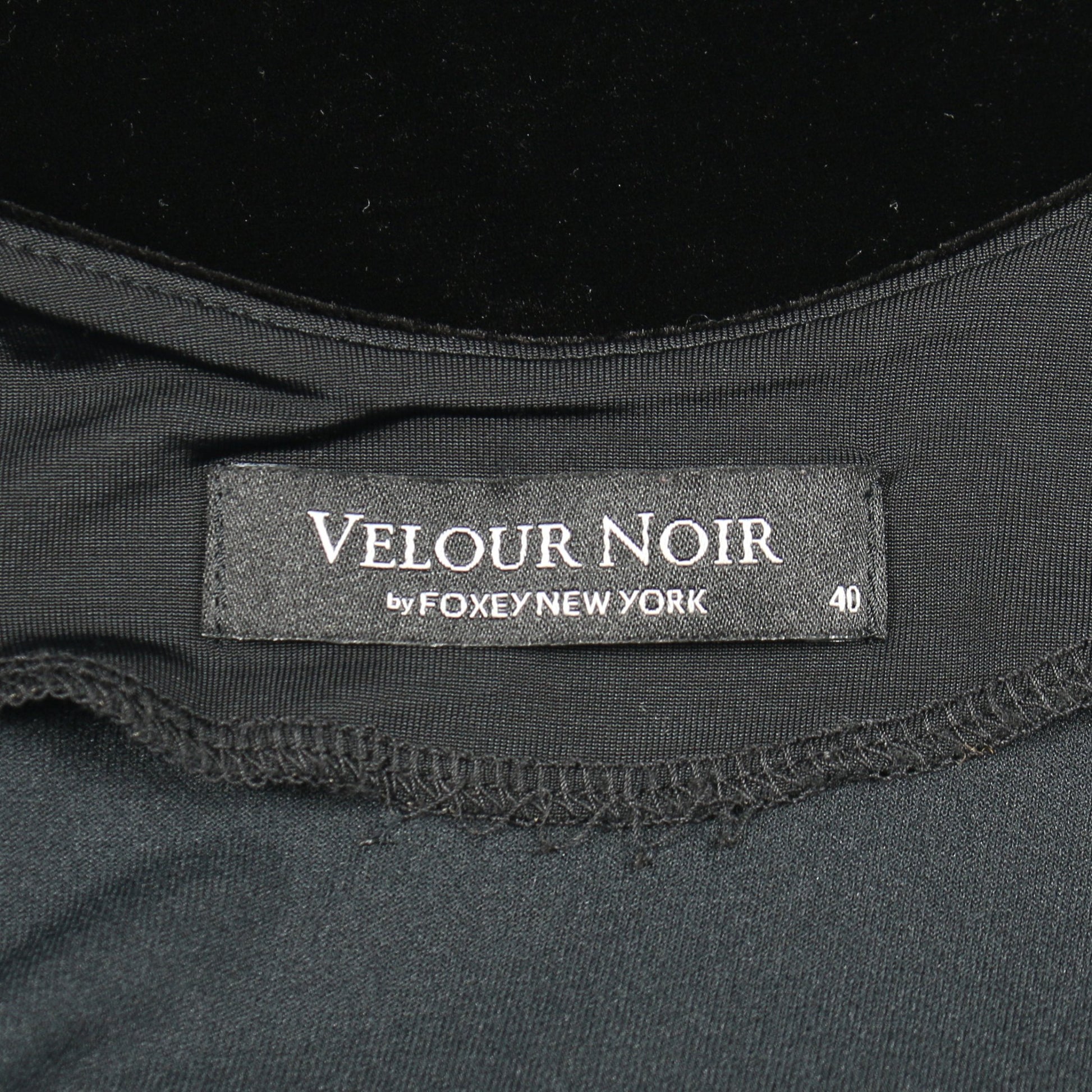 ベロア ワンピース ノースリーブ ブラック オープンバック ベロアノワールバイフォクシーニューヨーク ワンピース VELOUR NOIR by FOXEY NEW YORK