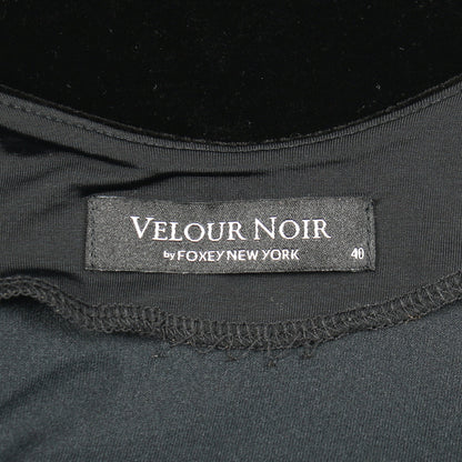 ベロア ワンピース ノースリーブ ブラック オープンバック ベロアノワールバイフォクシーニューヨーク ワンピース VELOUR NOIR by FOXEY NEW YORK