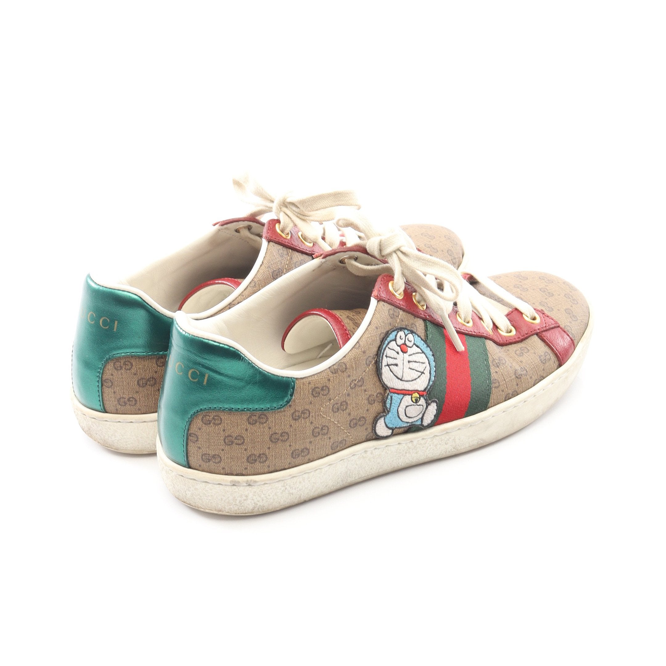 GUCCI × ドラえもん GGスプリーム ローカットスニーカー PVC レザー