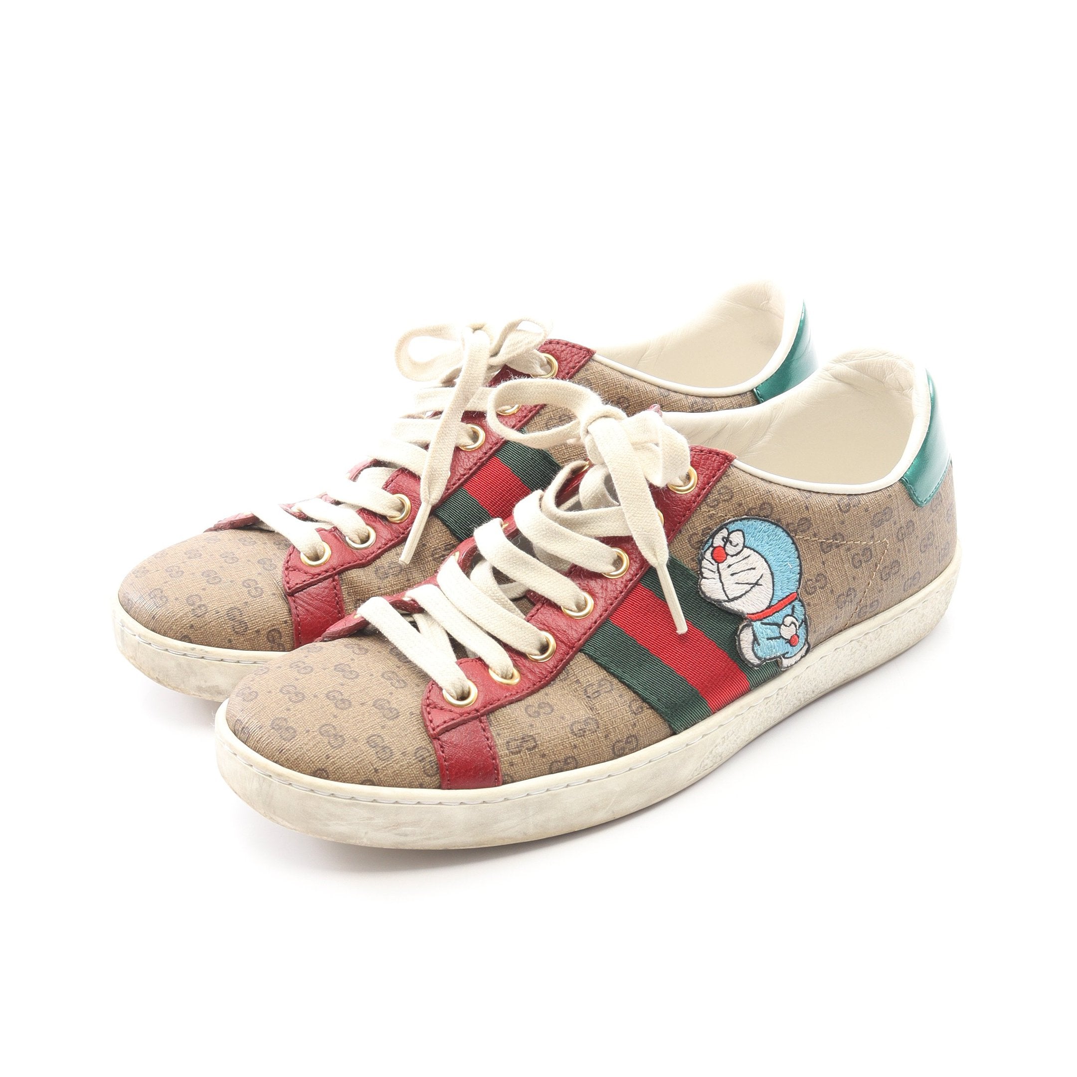 GUCCI × ドラえもん GGスプリーム ローカットスニーカー PVC レザー