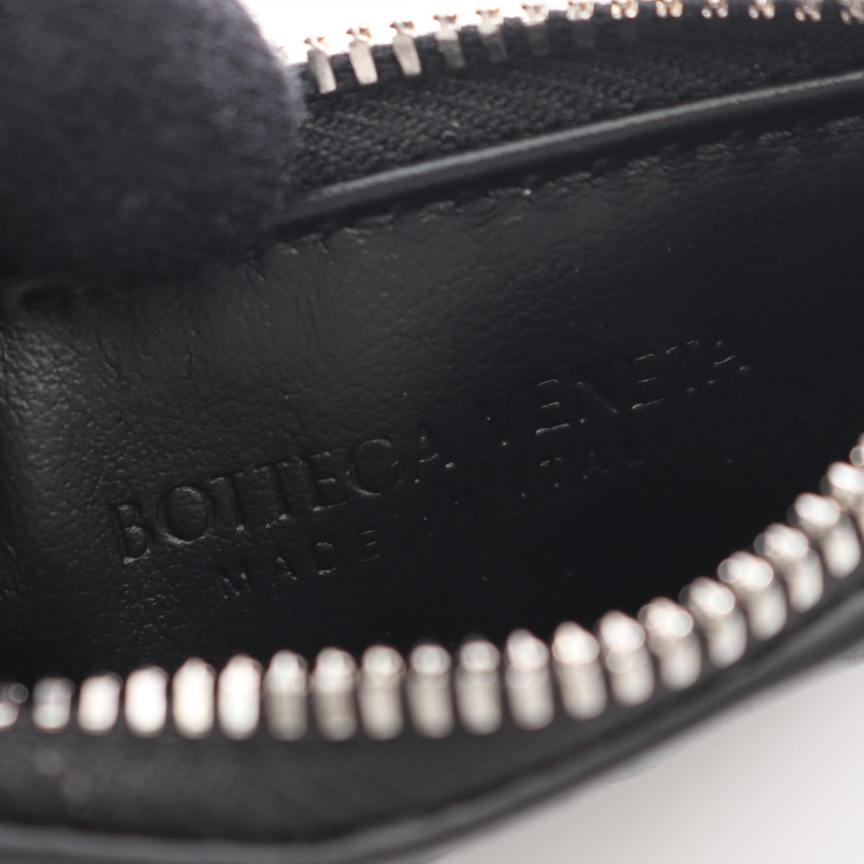 イントレチャート フラグメントケース コインケース レザー ブラック ボッテガヴェネタ 財布・小物 BOTTEGA VENETA