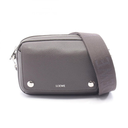 ペブル メッセンジャーバッグ スモール ショルダーバッグ レザー グレー ロエベ バッグ LOEWE