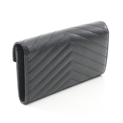 モノグラム 二つ折り長財布 レザー ブラック サンローランパリ 財布・小物 SAINT LAURENT PARIS