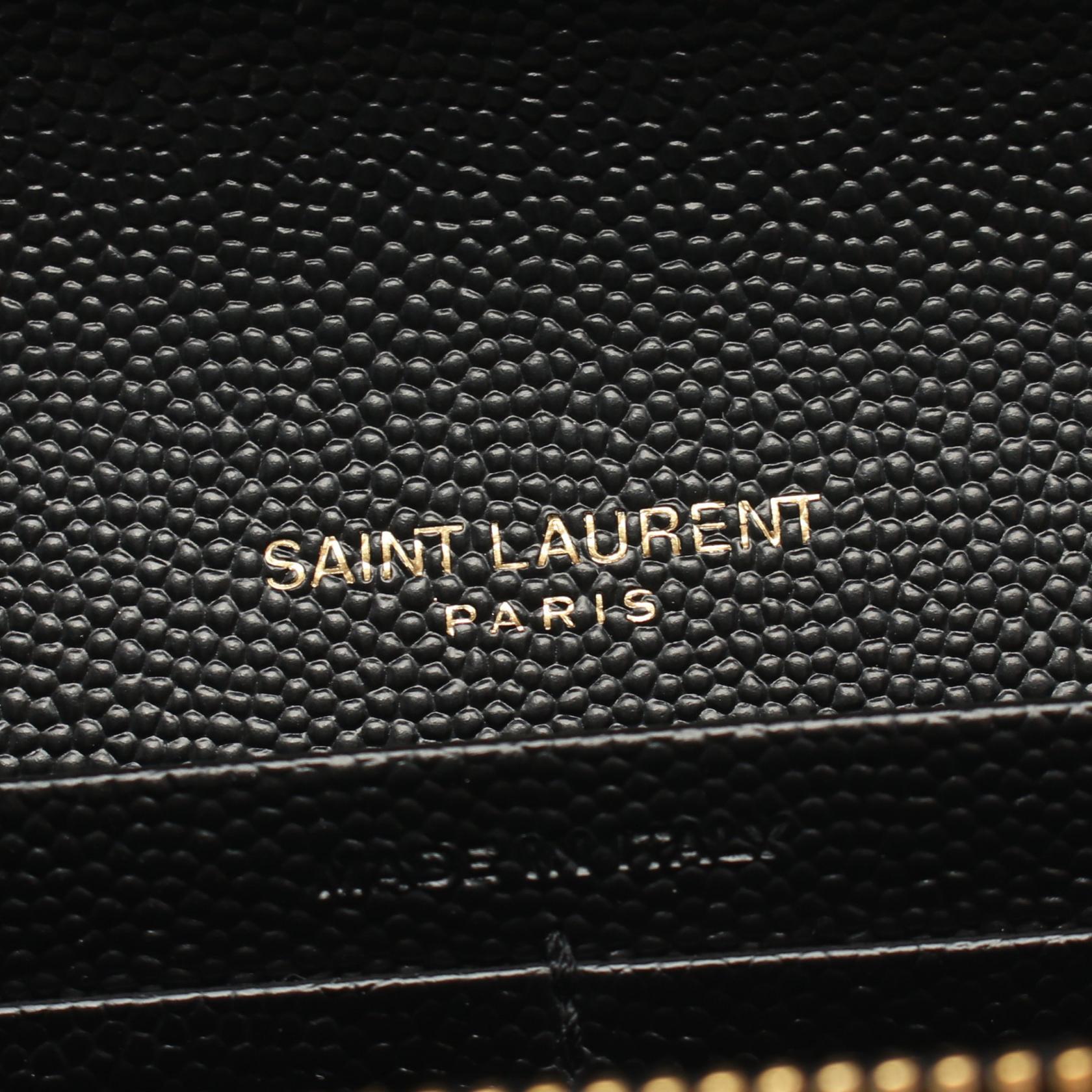 モノグラム 二つ折り長財布 レザー ブラック サンローランパリ 財布・小物 SAINT LAURENT PARIS