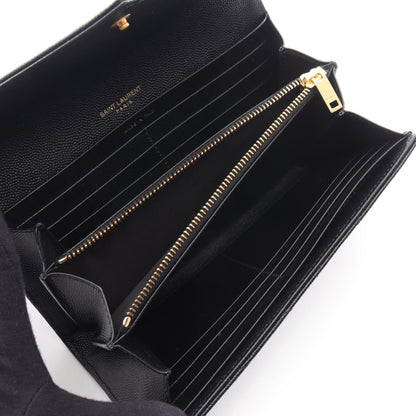 モノグラム 二つ折り長財布 レザー ブラック サンローランパリ 財布・小物 SAINT LAURENT PARIS