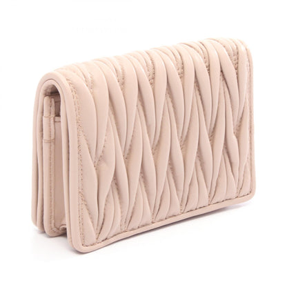 マテラッセ 二つ折り財布 レザー ピンク ミュウミュウ 財布・小物 miu miu