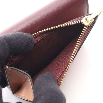 エッセンシャル 三つ折り財布 レザー ボルドー ピンク コーチ 財布・小物 COACH