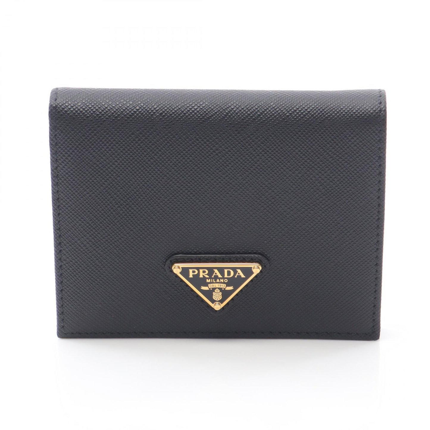 SAFFIANO TRIANG 二つ折り財布 サフィアーノレザー ブラック プラダ 財布・小物 PRADA