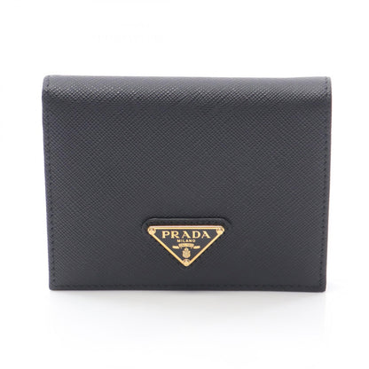 SAFFIANO TRIANG 二つ折り財布 サフィアーノレザー ブラック プラダ 財布・小物 PRADA