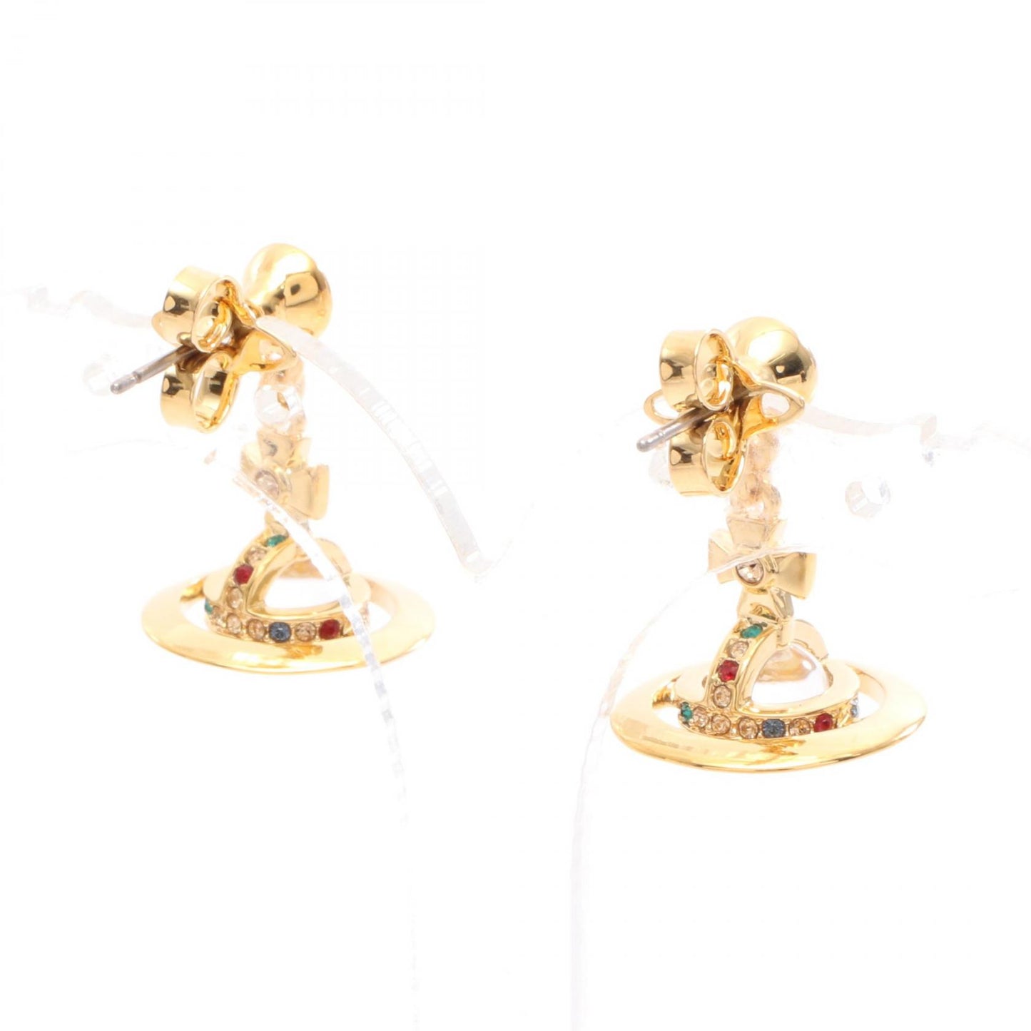 NEW PETITE ORB オーブ ピアス GP（ゴールドメッキ） ラインストーン ゴールド マルチカラー ヴィヴィアンウエストウッド アクセサリー Vivienne Westwood