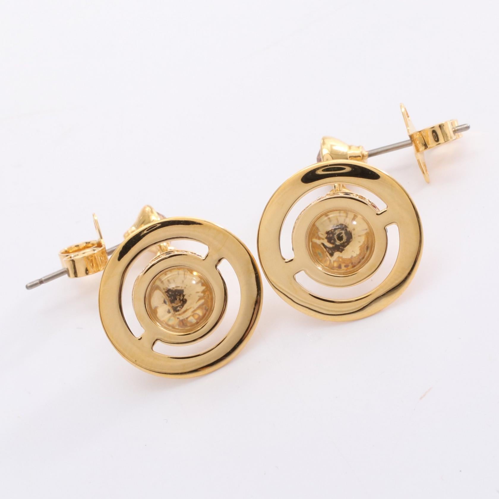 NEW PETITE ORB オーブ ピアス GP（ゴールドメッキ） ラインストーン