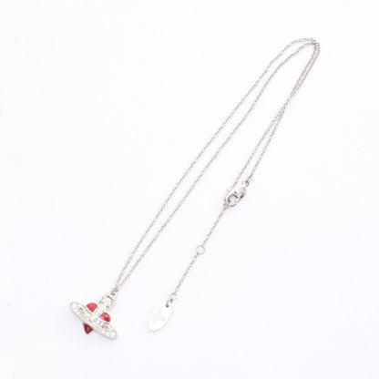 ディアマンテハート オーブ ネックレス ステンレススチール シルバー レッド ヴィヴィアンウエストウッド アクセサリー Vivienne Westwood