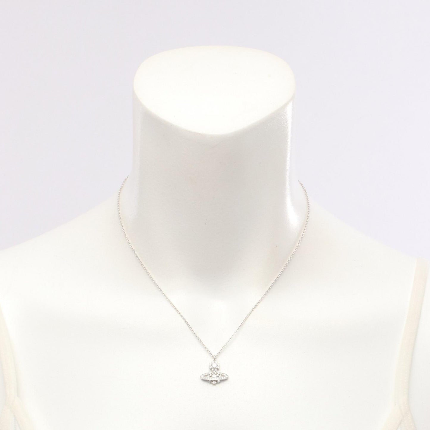 オーブ ネックレス シルバー925 ラインストーン シルバー クリア ヴィヴィアンウエストウッド アクセサリー Vivienne Westwood