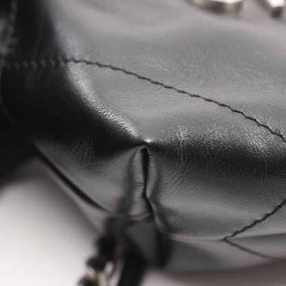 CHANEL 22 ミニ チェーンショルダーバッグ レザー ブラック シルバー金具 2WAY シャネル バッグ CHANEL