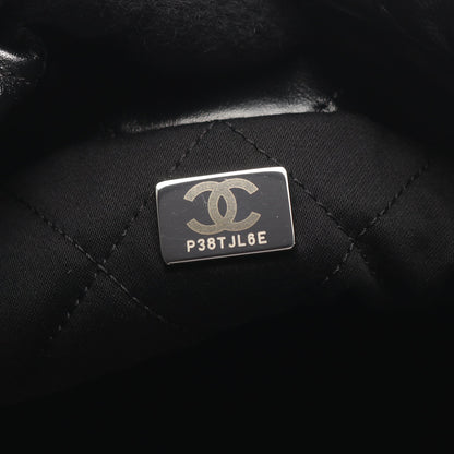 CHANEL 22 ミニ チェーンショルダーバッグ レザー ブラック シルバー金具 2WAY シャネル バッグ CHANEL