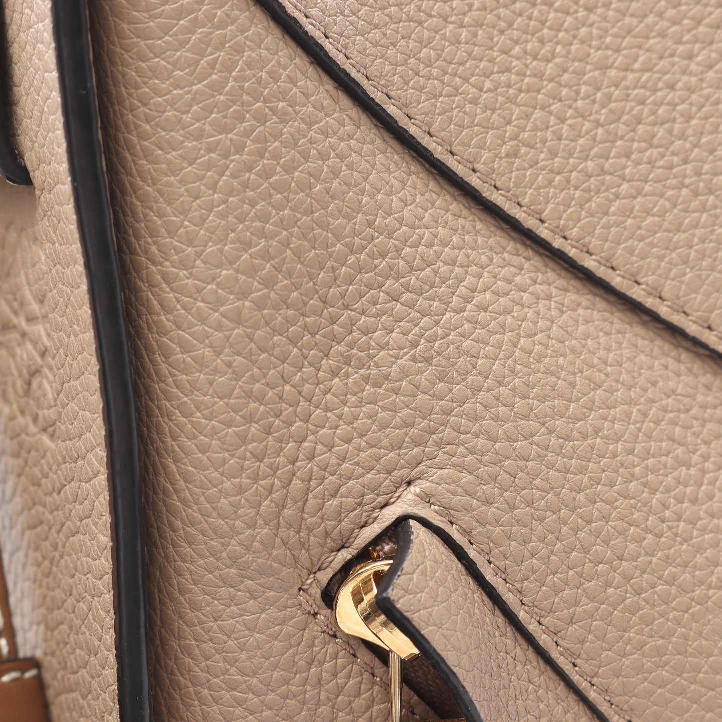 ハンモックバッグ スモール ハンドバッグ レザー グレーベージュ ブラウン 2WAY ロエベ バッグ LOEWE