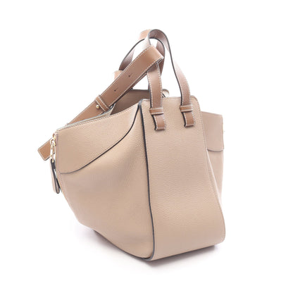 ハンモックバッグ スモール ハンドバッグ レザー グレーベージュ ブラウン 2WAY ロエベ バッグ LOEWE
